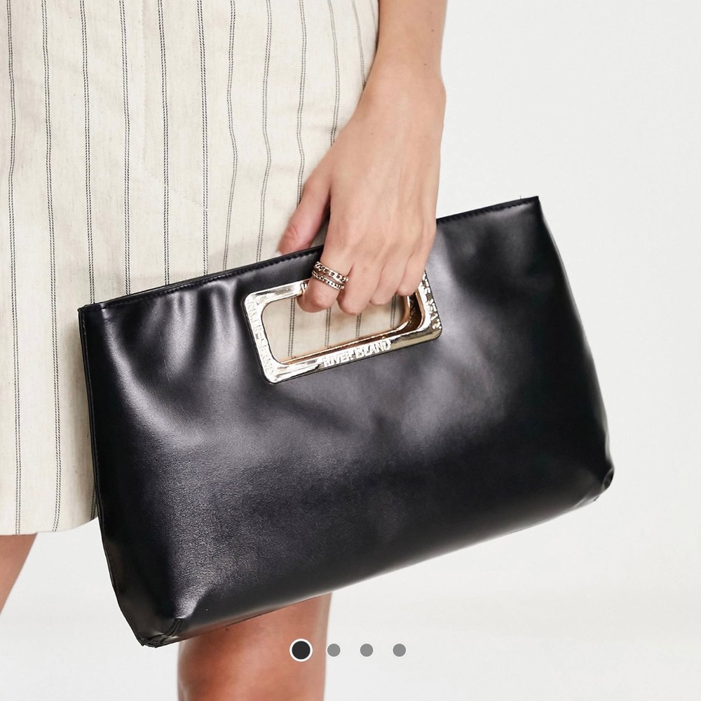 River Island Black Clutch